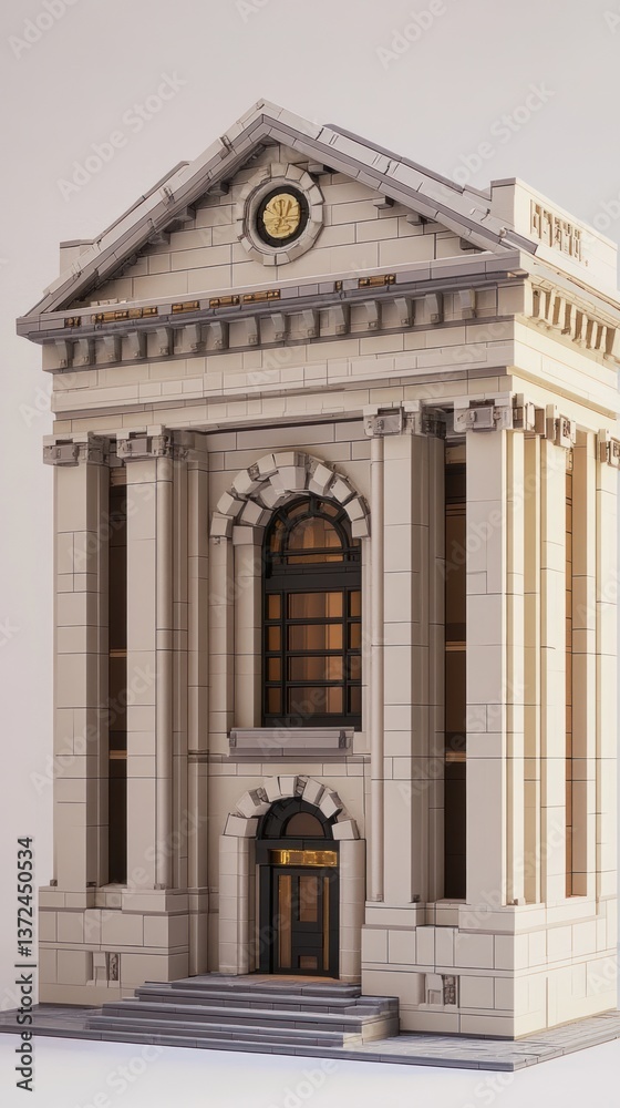 Obraz premium A Detailed Miniature Model Of An Iconic Stone Building