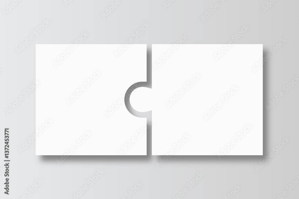 Puzzle infographics with 2 pieces