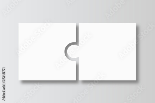 Puzzle infographics with 2 pieces