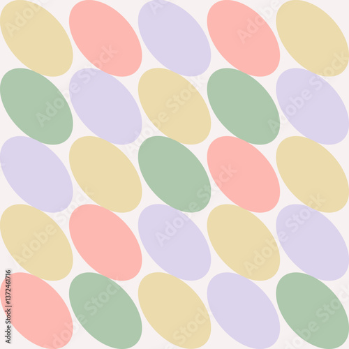 Seamless abstract geometric ellipse lined up pattern for background, texture, wallpaper, textiles, cards, stationery, phone cases, paper gifts, and wrapping.