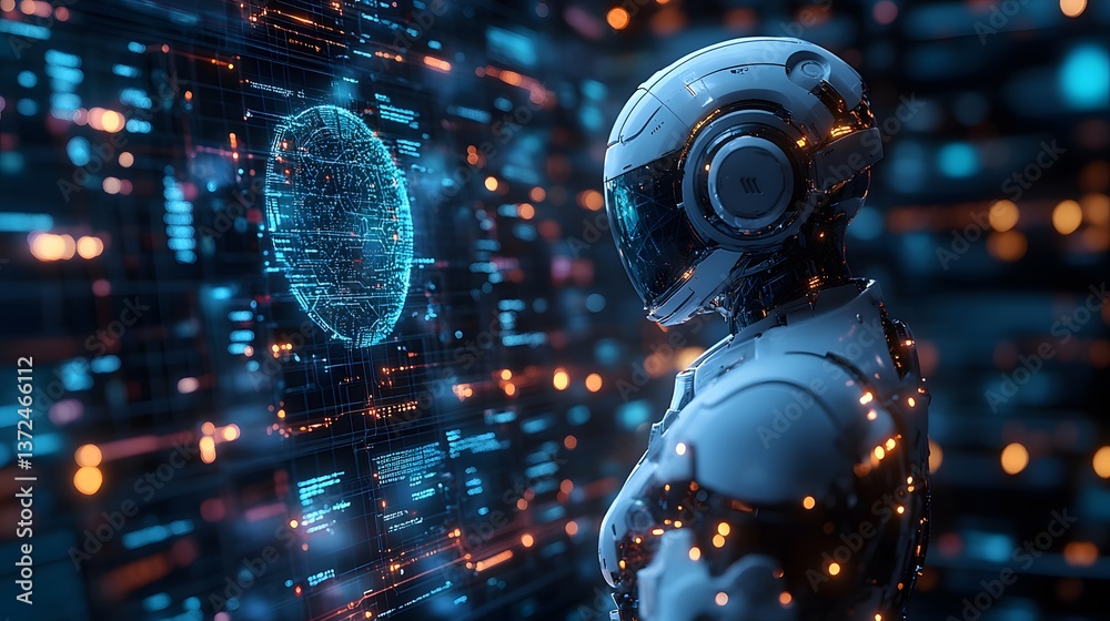 AI systems automating business operations and decision-making in a modern workspace AI systems automating business operations and decision-making in a modern workspace