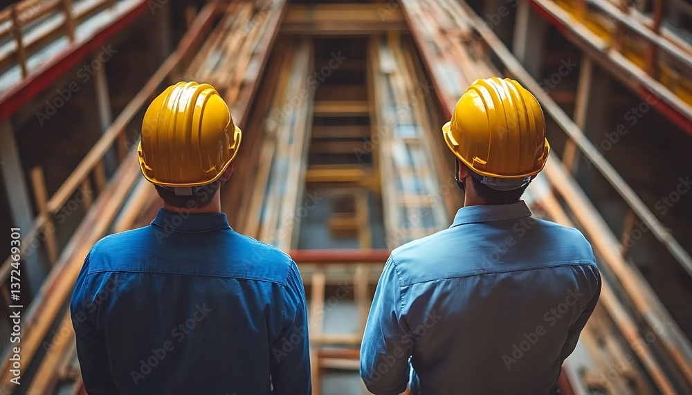 Workers Inspecting Warehouse Inventory Workers Inspecting Warehouse Inventory