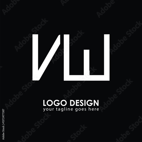 VW VW Logo Design, Creative Minimal Letter VW VW Monogram