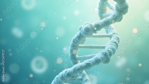 Digital DNA Structure, Molecular Strand Helix Visualization for Science and Medical Research