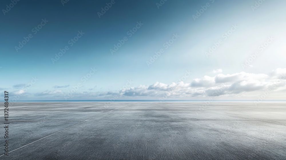 a clean and empty concrete surface stretching to the horizon a clean and empty concrete surface stretching to the horizon