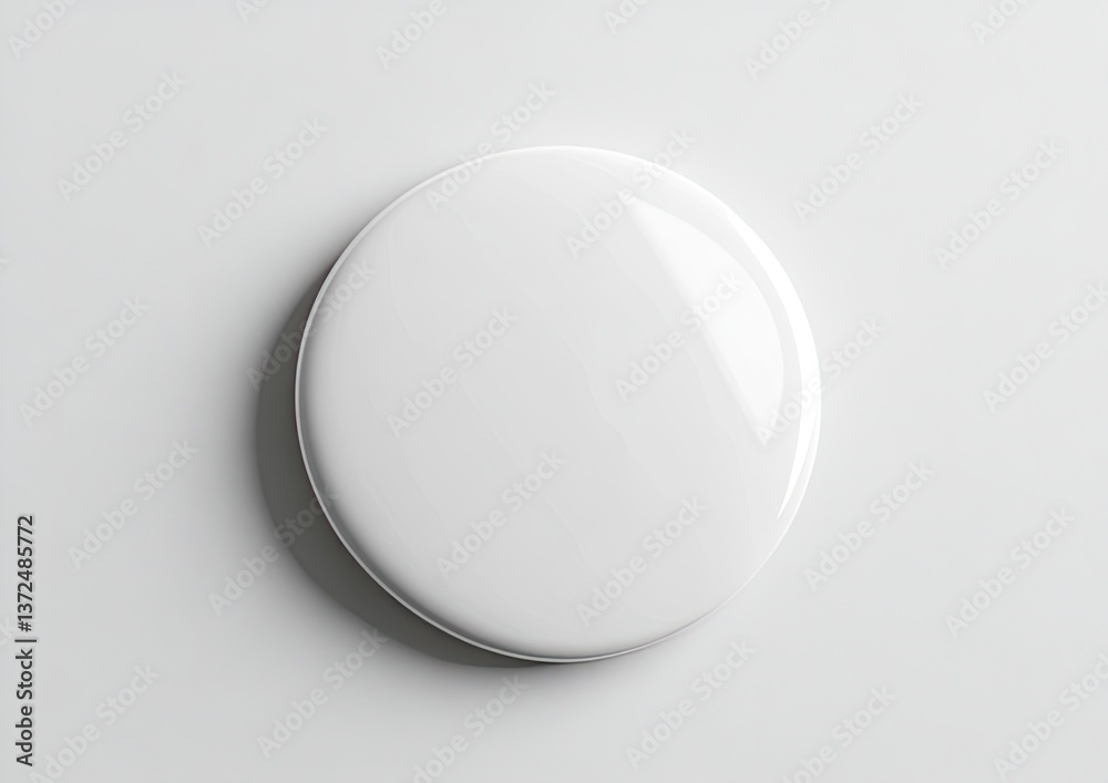 Blank White Oval Button Blank White Oval Button