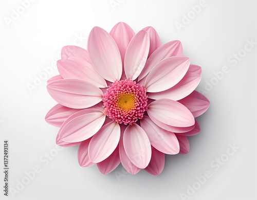 Pink Flower Blossom, Top View