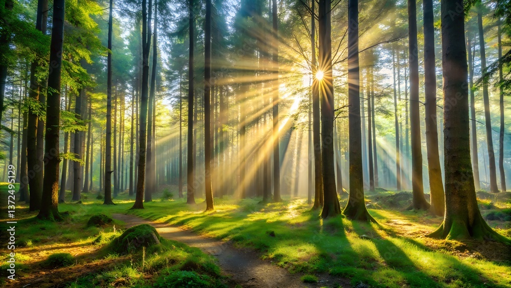 morning in the forest