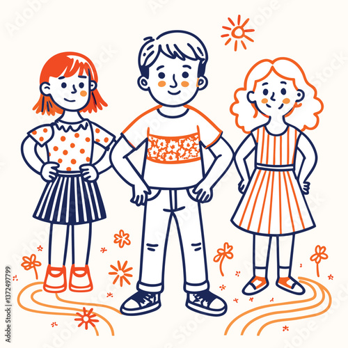 People silhouette set illustration white background.