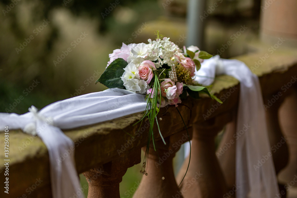 Dekoration zur einer Hochzeit am Standesamt