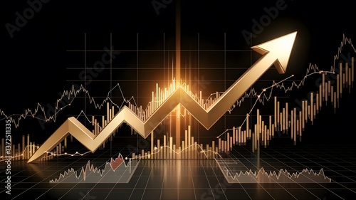 Financial Growth Illustrated with Rising Arrow