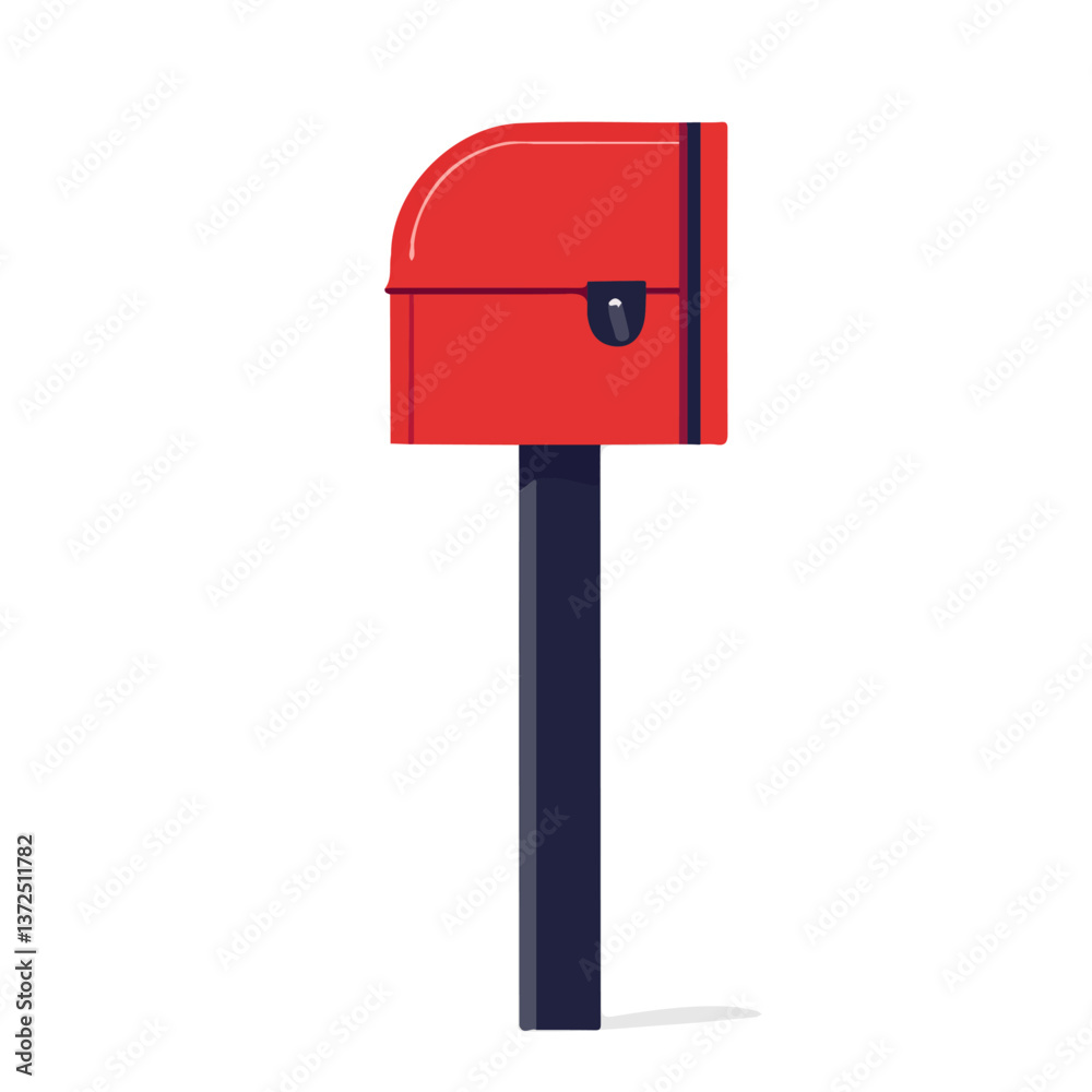 Flat vector mailbox, minimalist design, isolated on a white background.
Flat vector mailbox, minimalist design, isolated on a white background.
