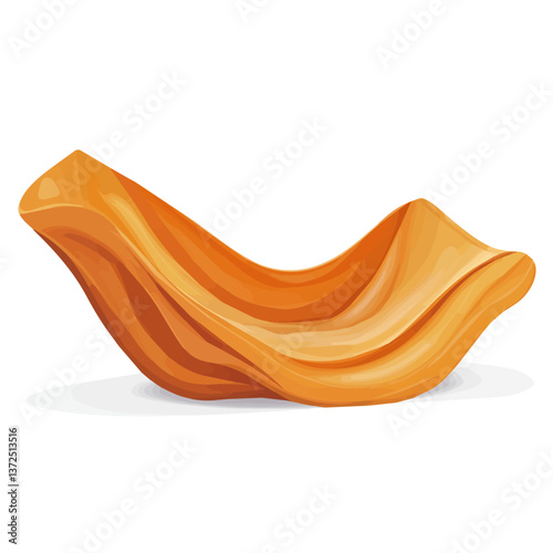 Flat vector bow rosin, minimalist design, isolated on a white background.

