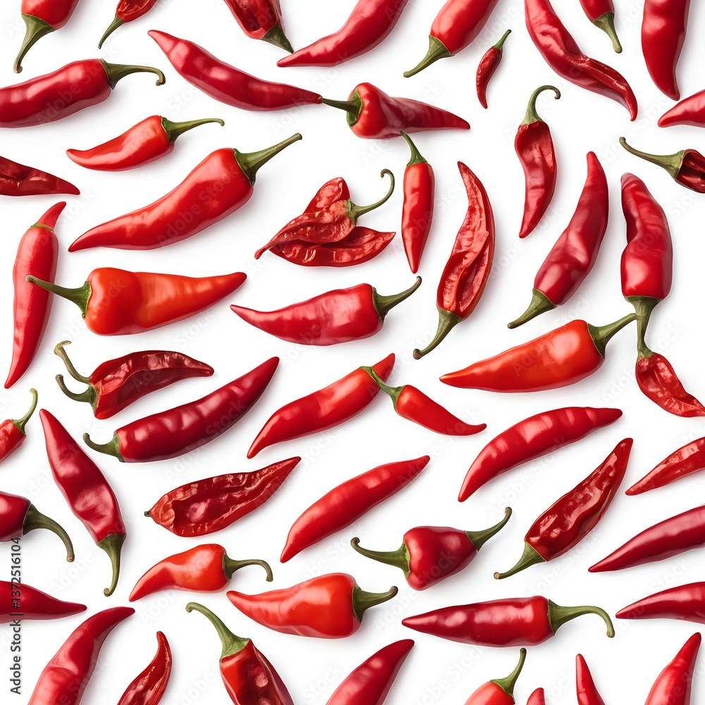 Red Chili Peppers Pattern Red Chili Peppers Pattern