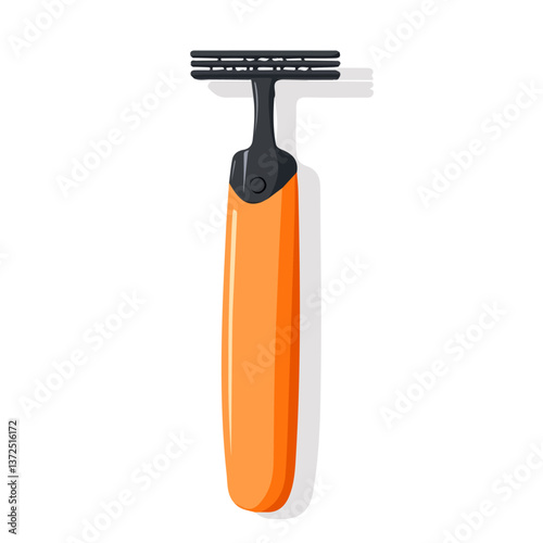 Flat vector hair straightener, minimalist design, isolated on a white background.


