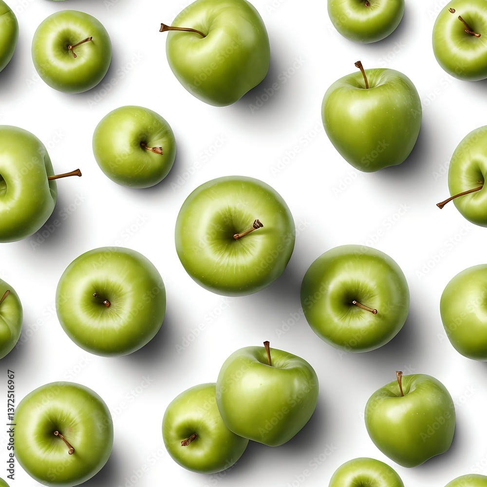 Green Apples Seamless Pattern Green Apples Seamless Pattern