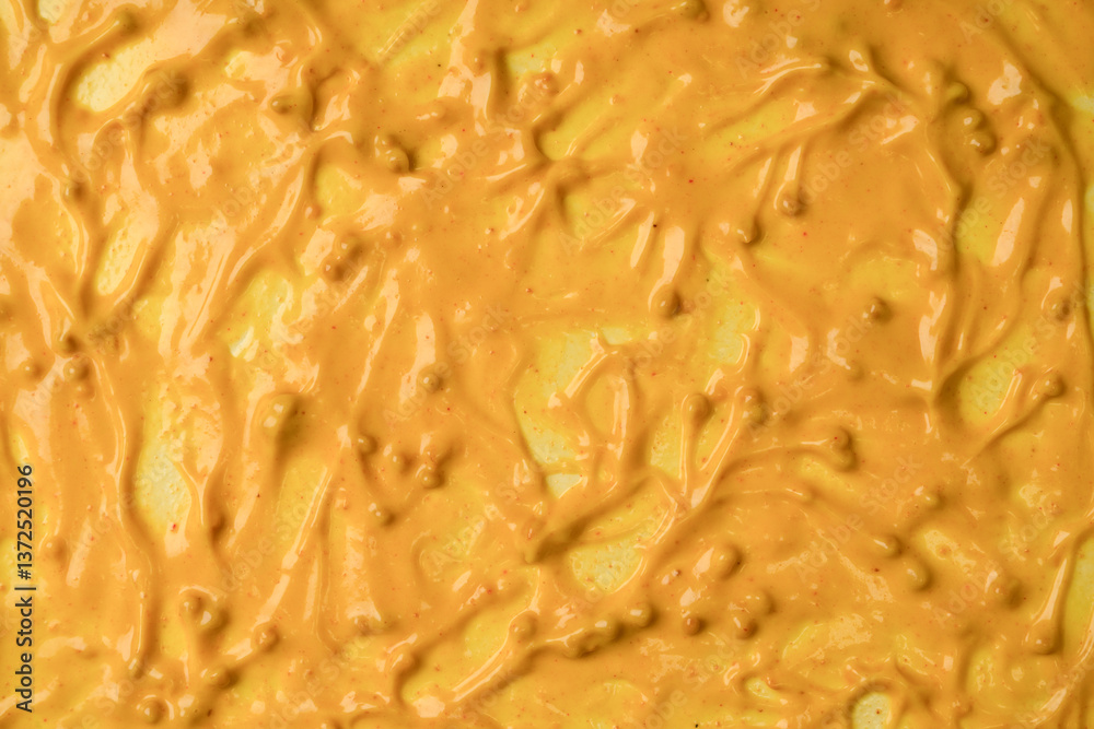 Obraz premium Yellow sauce splashes as a background.