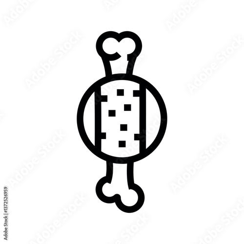 osteoporosis black line icon for digital and print projects.