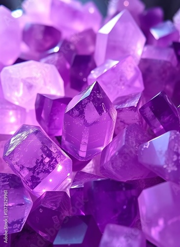 Beautiful Purple Crystals in Natural Light