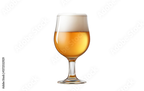  A motif of glass with beer, isolated on a transparent background. PNG