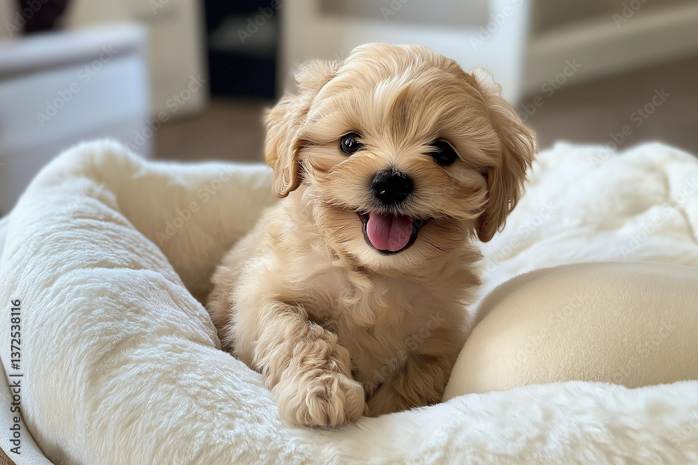 Adorable Maltipoo puppy, cute fluffy dog in a playful and happy setting, perfect pet companion Adorable Maltipoo puppy, cute fluffy dog in a playful and happy setting, perfect pet companion