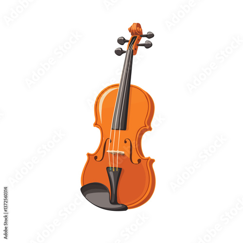 Flat vector violin bow hair, minimalist design, isolated on a white background.

