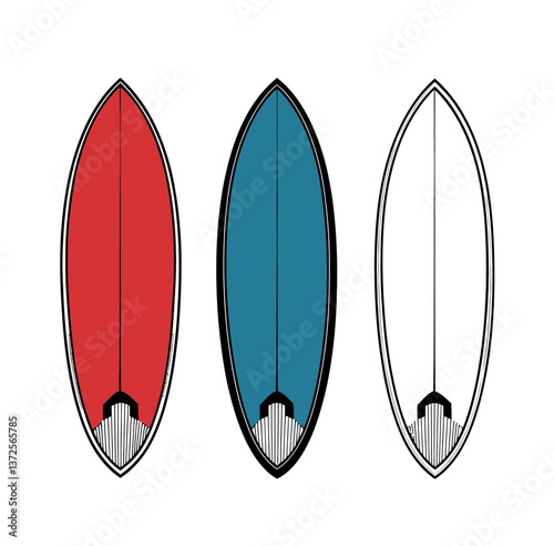 surf board vector illustration