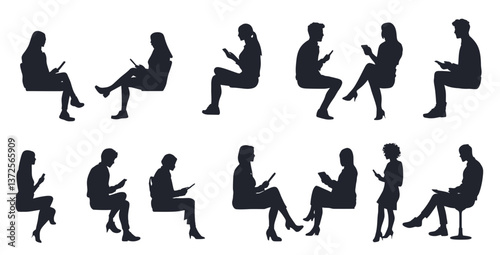 silhouettes of people