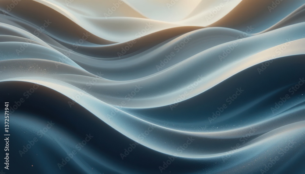 Obraz premium Flowing ocean waves seascape abstract art calming environment aerial view fluid motion for relaxation