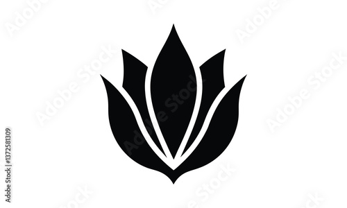 Stylized Lotus Flower Bud Design