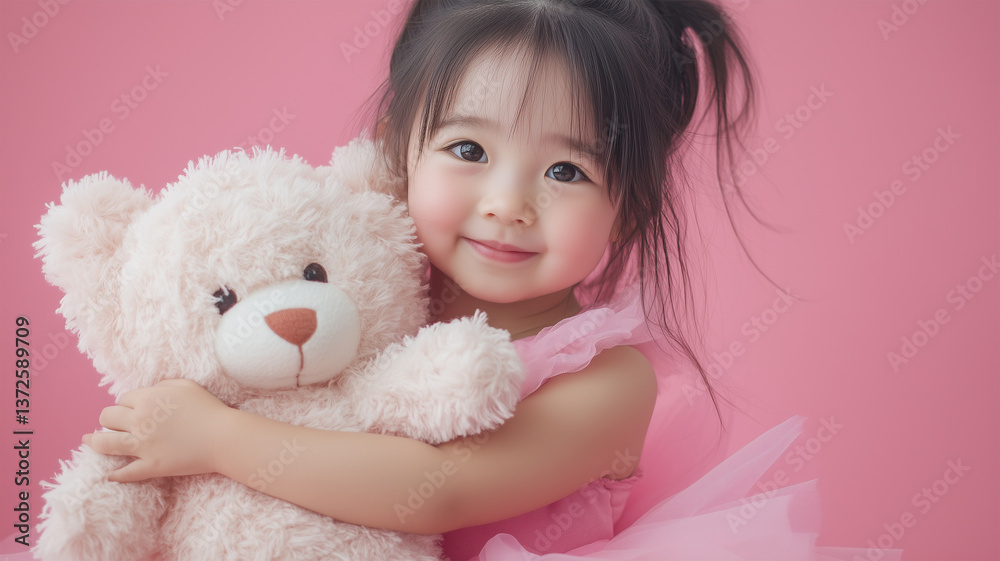 チュチュとぬいぐるみが彩る幼児のピンクドリーム チュチュとぬいぐるみが彩る幼児のピンクドリーム