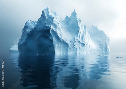 Wallpaper Mural A Massive Iceberg Floats Serenely in a Deep Blue Ocean Torontodigital.ca