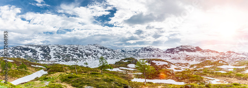 Schmeeschmelze in der Region Telemark in Norwegen