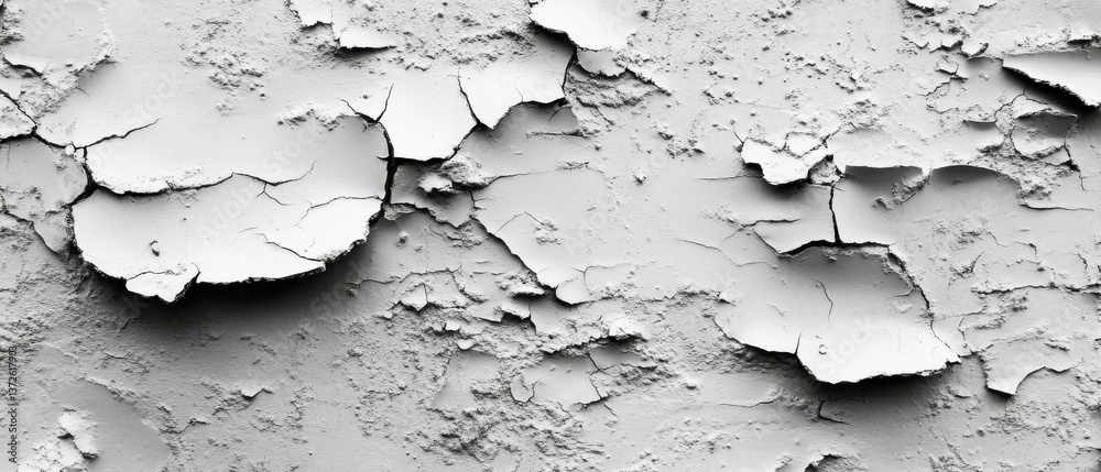 Abstract White Paint Texture with Cracks and Peeling Layers for Creative Backgrounds and Artistic Wallpapers in Monochrome Abstract White Paint Texture with Cracks and Peeling Layers for Creative Backgrounds and Artistic Wallpapers in Monochrome