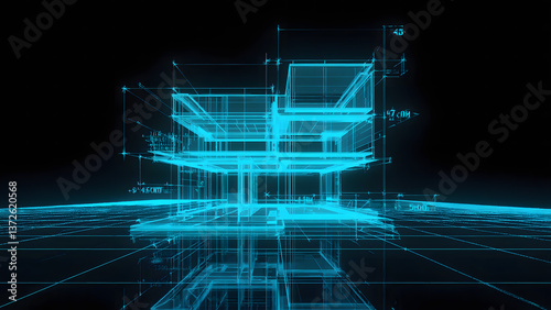 A digital representation of a city made 
