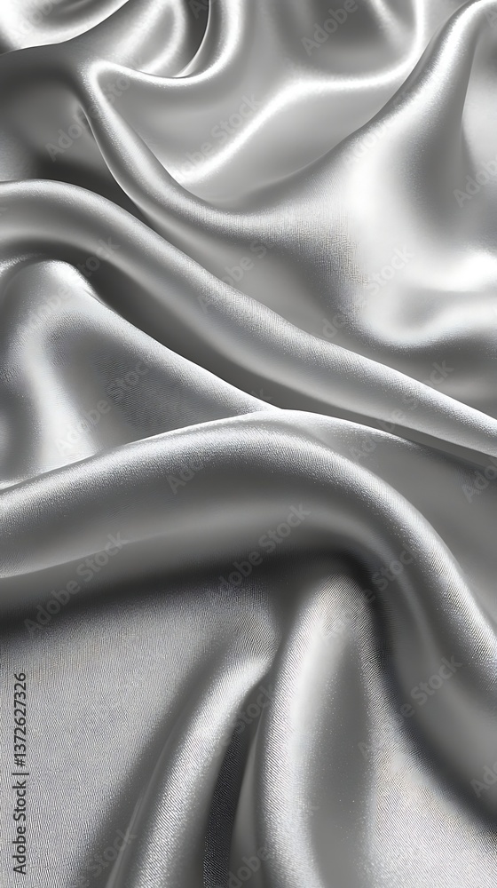 Obraz premium Silver Silk Drape Texture.