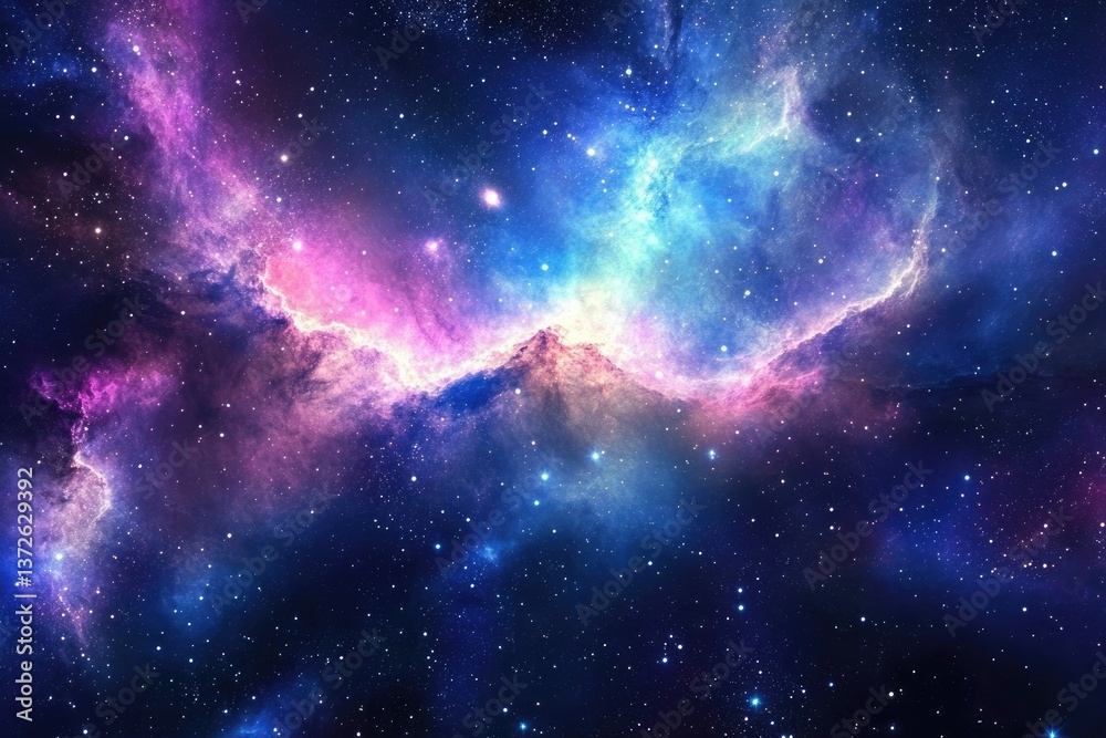Fototapeta premium vibrant galaxy with stars and nebula clouds space artD wallpaper