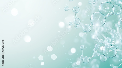 Abstract gradient background with molecular structures, perfect for medical, science, and technology themes. A modern and luxurious design ideal for hospitals, healthcare, and business presentations.	