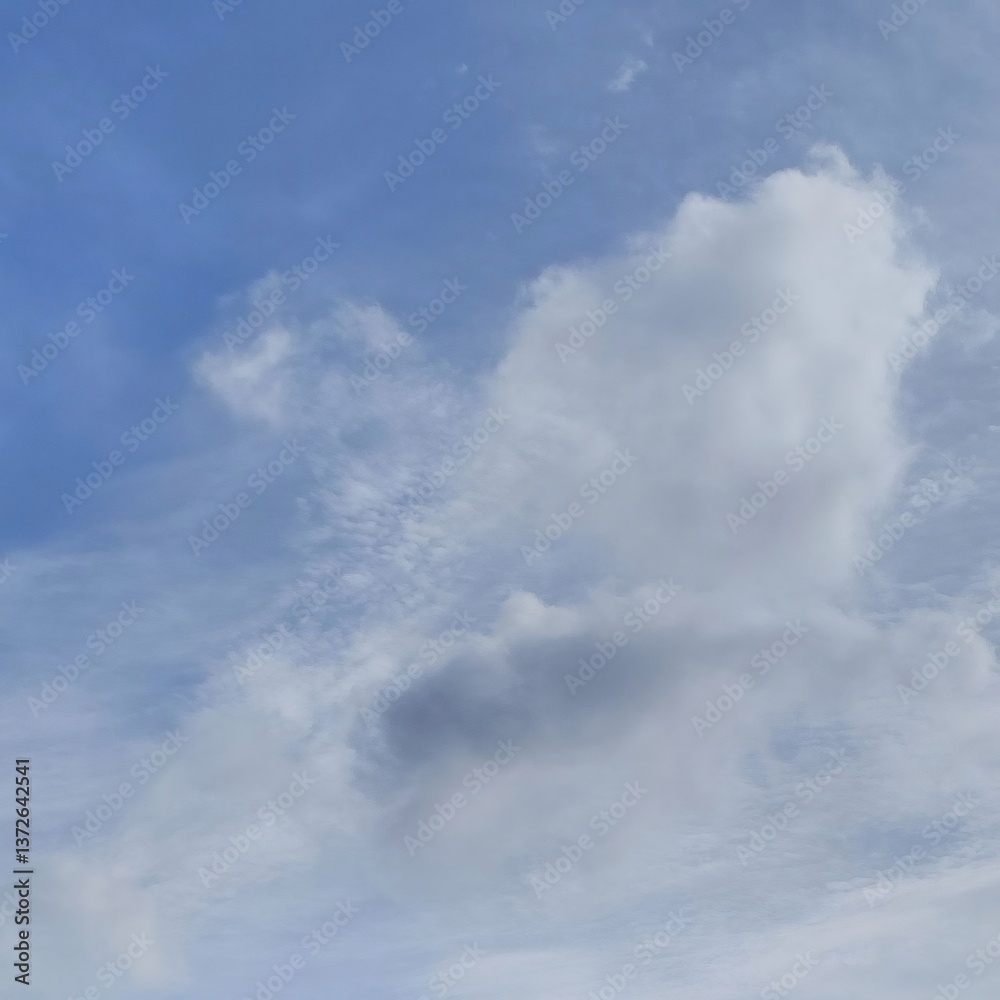 White clouds drifting across a vibrant blue sky White clouds drifting across a vibrant blue sky
