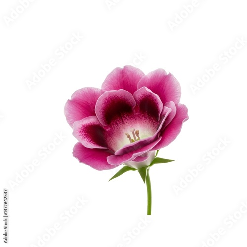 Gloxinia flower blooming showing petals and stamen