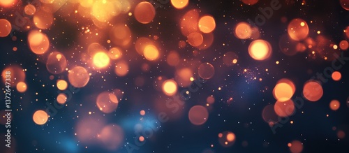 Beautiful bokeh lights with multiple blurred glowing orbs