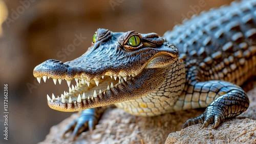 Spectacular Close-Up of a Juvenile Crocodile