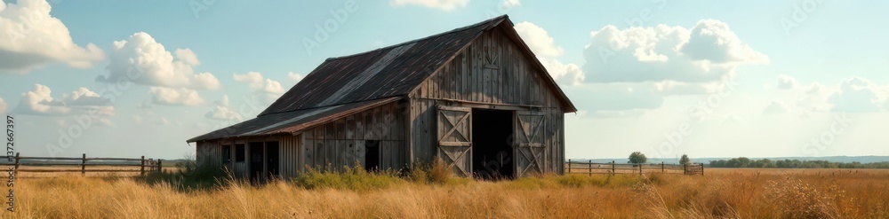 Solitary form in front of aged barn structure , wood, stock Solitary form in front of aged barn structure , wood, stock