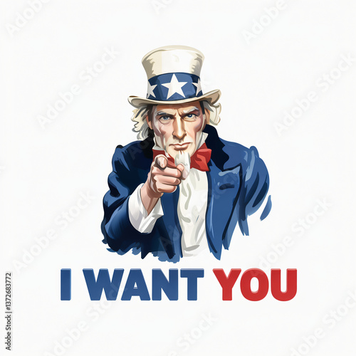 Uncle Sam in his classic 'I WANT YOU' pose
