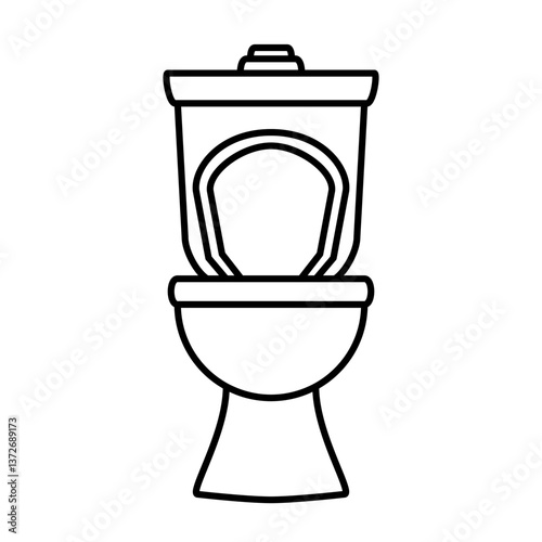toilet icon, simple flat style, illustration, logo sign symbol pictogram template, for ui or ux isolated on white for mobile app, editable
