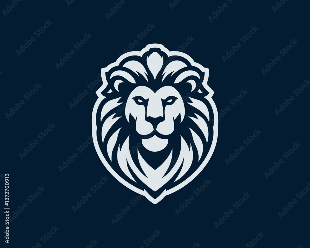 Lion Logo Design Vector Template. Elegant Lion Head Icon in Black and White Illustration. Lion Logo Design Vector Template. Elegant Lion Head Icon in Black and White Illustration.