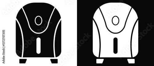 Air fryer icon. cooking fry appliance icon simple . Cooking air fryer appliance icon for logo, website, social media, mobile apps . Vector illustration. 