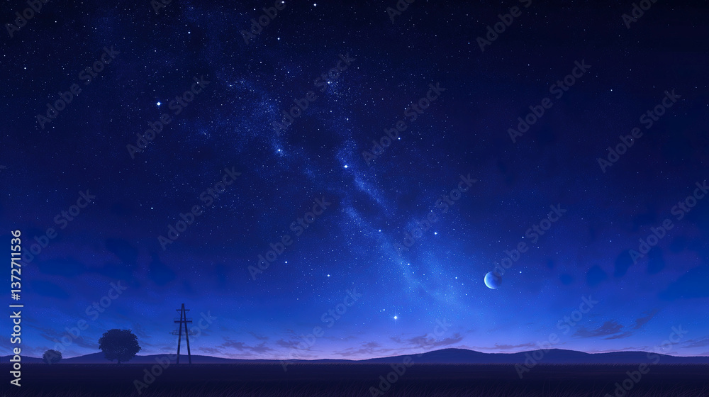 Naklejka premium Deep Starry Sky