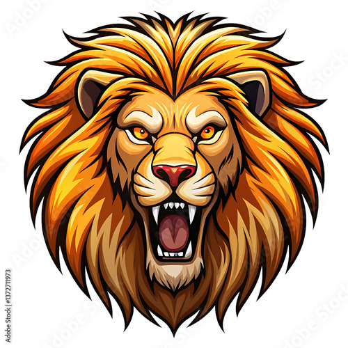 Wallpaper Mural Lion head vector illustration mascot design. Torontodigital.ca