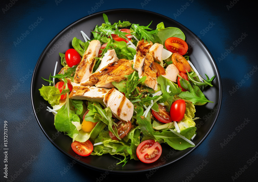 Low-Carb Chicken Salad with Mixed Greens and Vibrant Ingredients Low-Carb Chicken Salad with Mixed Greens and Vibrant Ingredients
